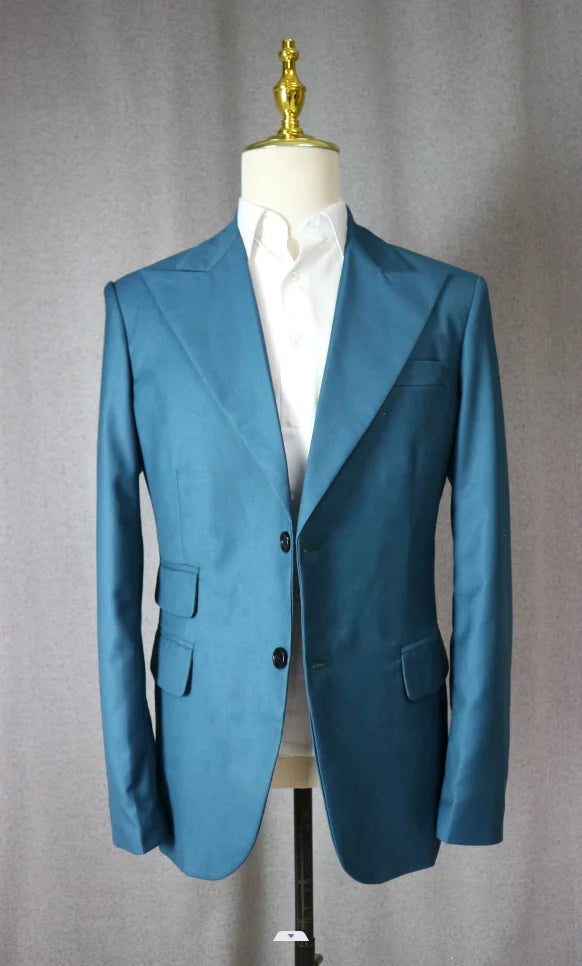 Men's Suits Mens Suit 2 Pieces Causal Slim Fit Prom Noble Champagne Grey Blazer Formal Business For Wedding Groom Tuxedos