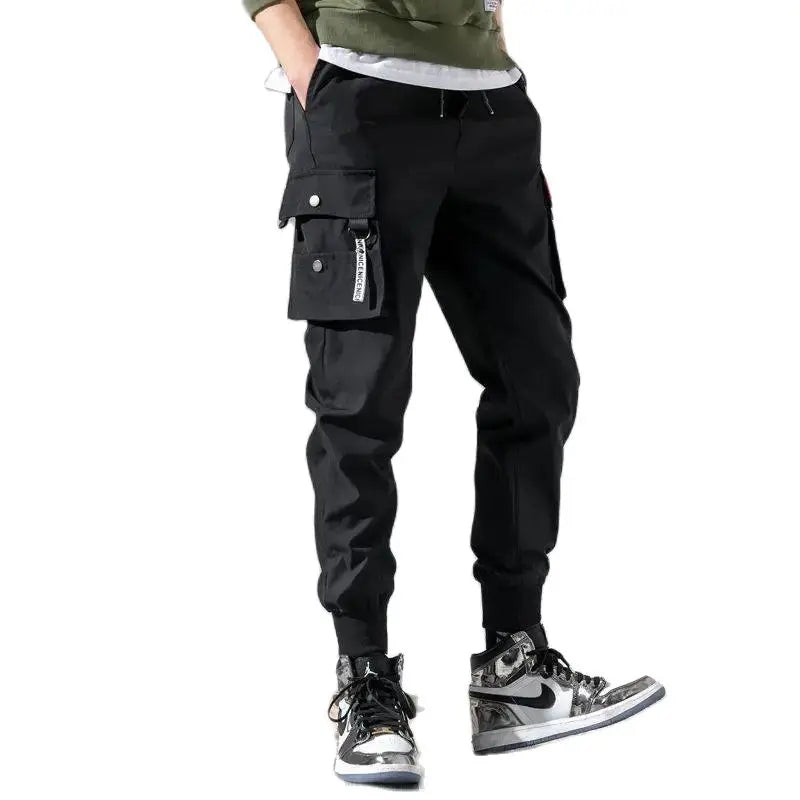 2026 New Trendy Solid Color Pants, Multi Flap Pocket Men's Cargo Pants, Loose Casual Outdoor Pants, Men's Work Pants oversized