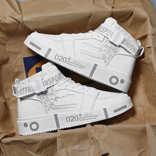 2024 New Men's Sneakers Fashion High Top Casual Shoes Men Women Running Shoes Lace Up Platform Shoes Men Tenis Masculino