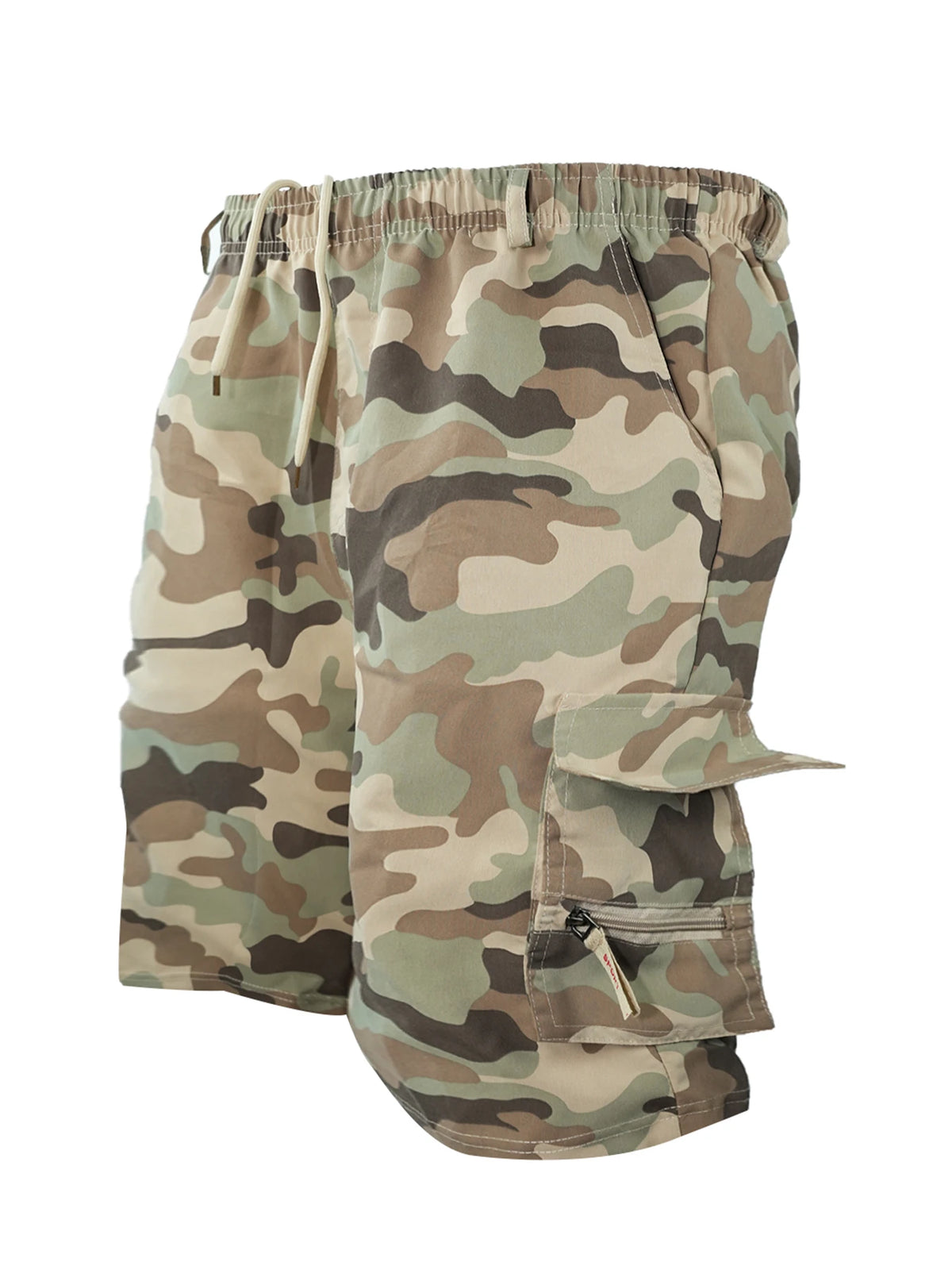 Men's Camouflage Cargo Shorts Casual Loose Work Tooling Shorts Summer Male's Outdoor Multi-pockets Knee Length Short Pants S-3XL