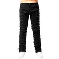 2025 New Men Ripped Stacked Jeans Distressed Slim Fit Skinny Straight Leg Jeans Fashion Hip Hop Denim Pants Casual Streetwear