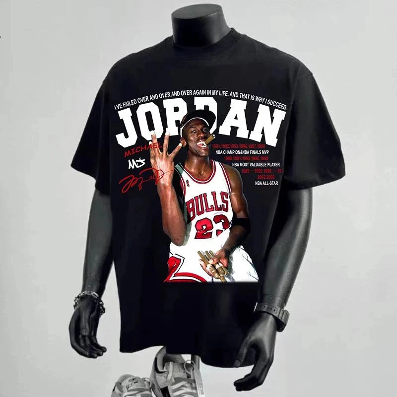 2026 Summer Fashion Casual Basketball Star Cotton Short-sleeved T-shirt Men and Women All with Top Ins
