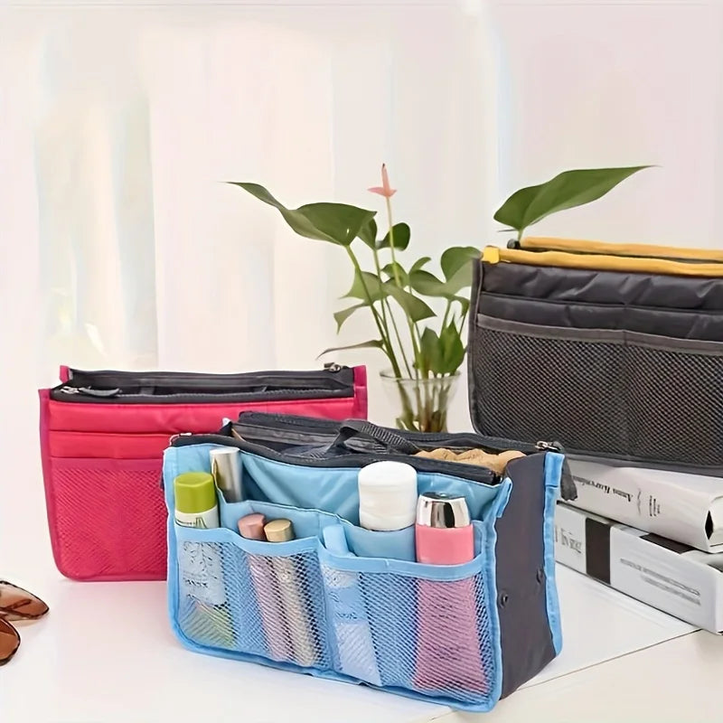 Organizer Insert Bag Women Nylon Travel Insert Organizer Handbag Purse Large Liner Lady Makeup Cosmetic Bag Cheap Female Tote