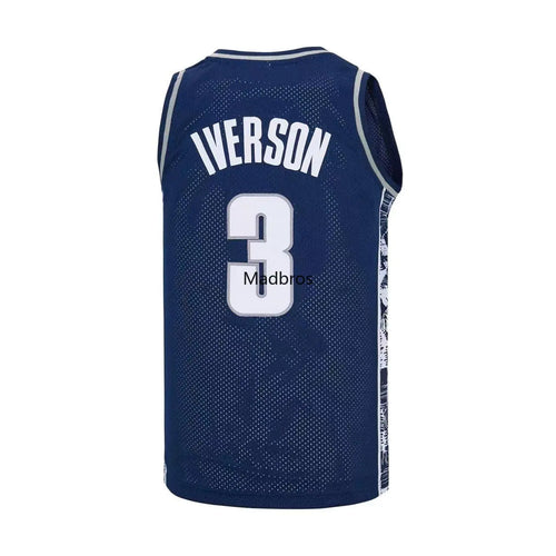Allen Iverson Jersey 3 Georgetown Basketball Jersey Retro High School Mens Shirt All Stitched Us Size S-XXXL