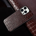 For iphone 14 pro case Crocodile Genuine Leather Cover Etui Coque Shockproof for Funda iphone15pro XR XSMax 11 8plus 12 Carcasa