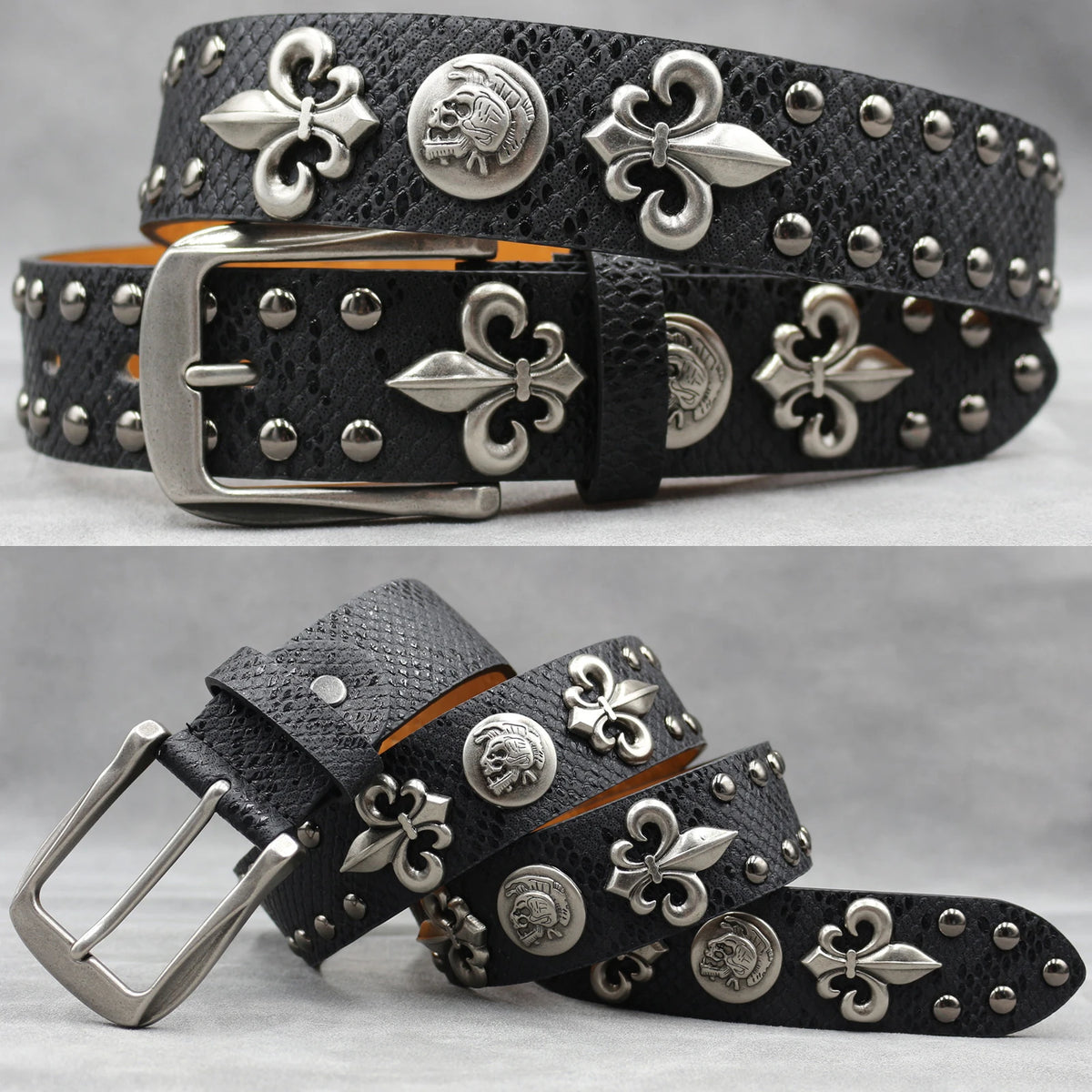 Rivet PU  Leather men's belt Fashion alloy belts Buckle luxury brand jeans belts for men business belt female belt