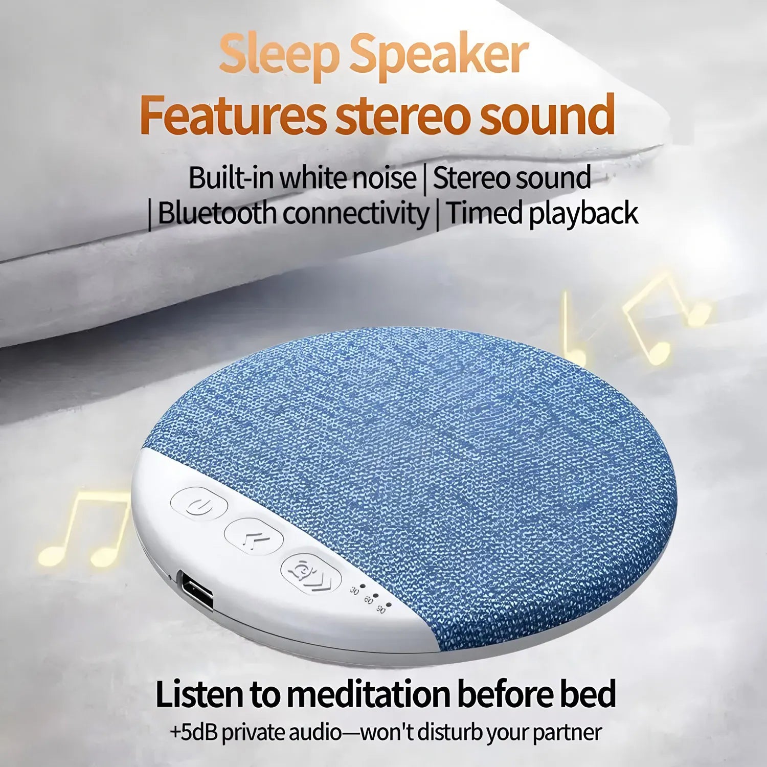 Bluetooth Speaker Under Pillow Sleep Sound White Noise Timer Multi Function Private Mold Audio Sleep Aid Speaker Bluetooth Speak