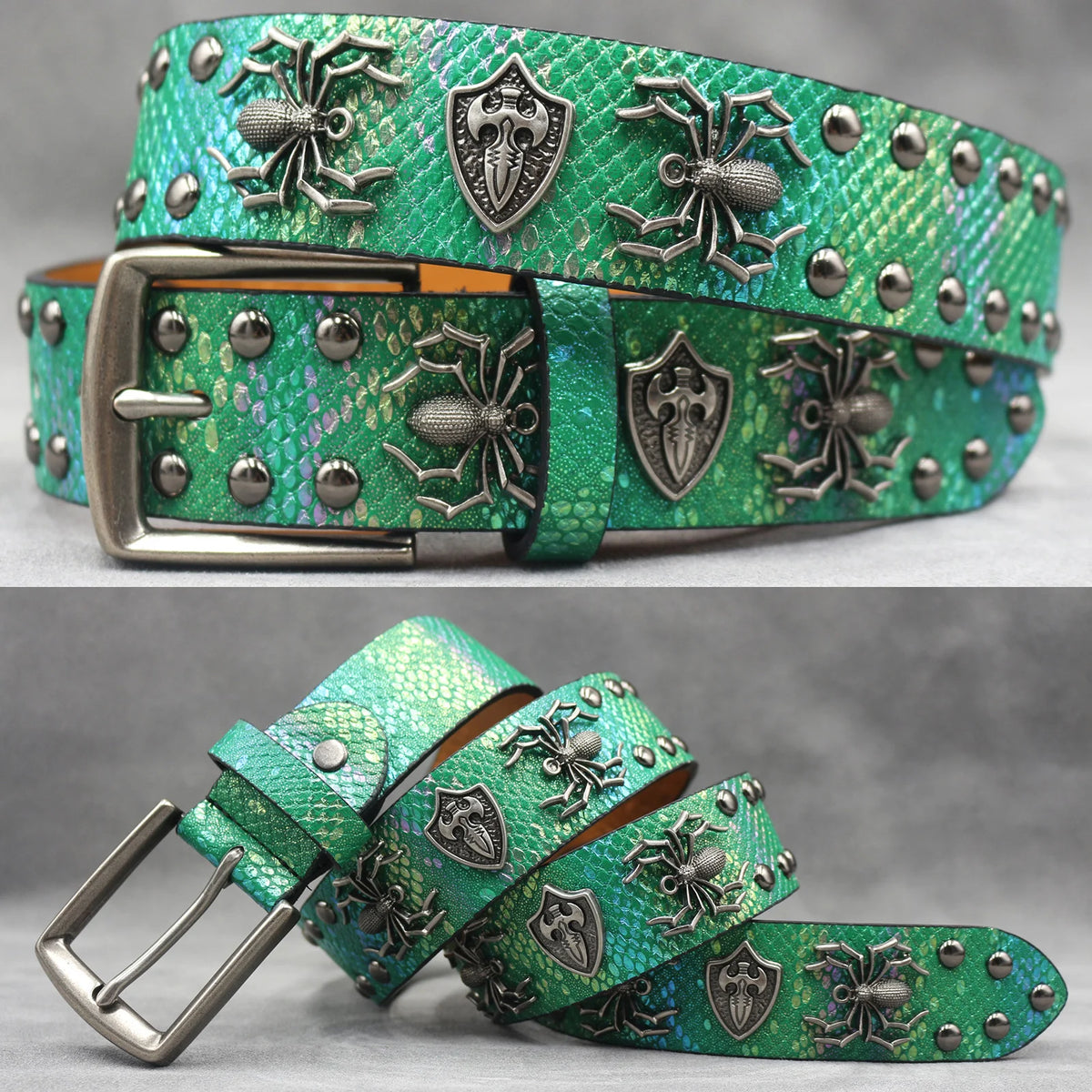 Rivet PU  Leather men's belt Fashion alloy belts Buckle luxury brand jeans belts for men business belt female belt