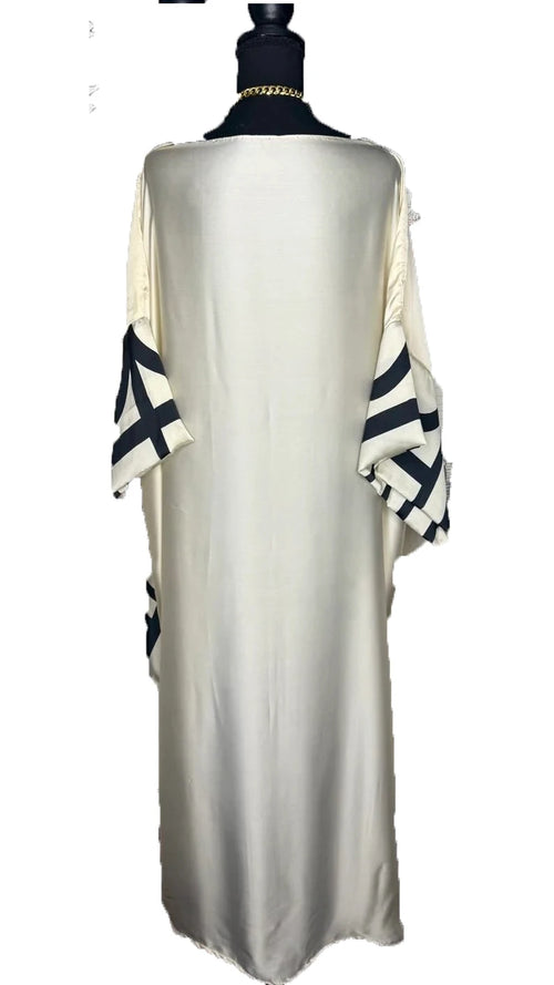 2025 Middle East Muslim Women Dubai Loose Silk beach Kaftan Dress Fashion Blogger Evening Party Abaya African Female Boubou