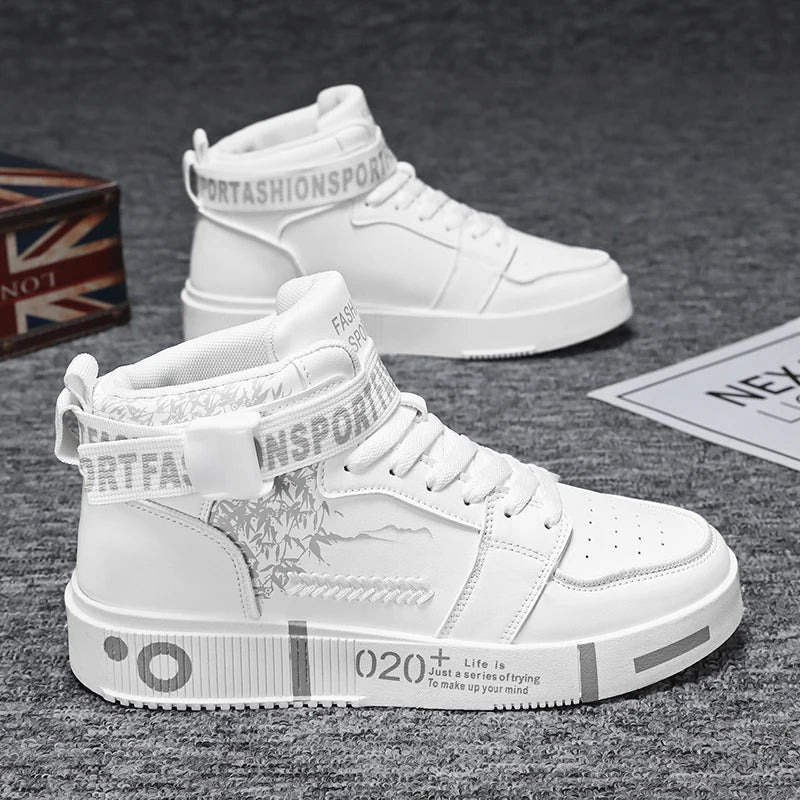 2024 New Men's Sneakers Fashion High Top Casual Shoes Men Women Running Shoes Lace Up Platform Shoes Men Tenis Masculino