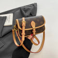 Trendy Floral Print Small Square Bag for Women Lightweight Luxury Versatile Single Shoulder Crossbody Bag Casual Saddle Bag