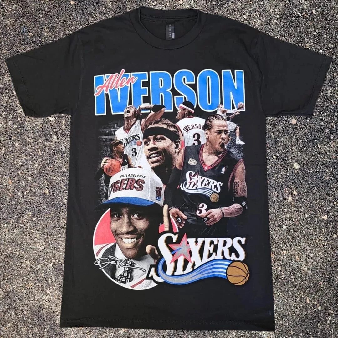 American Loeb Allen Iverson Basketball Graphic T-Shirt Men's Women's T-Shirt Summer Vintage Fashion Streetwear Harajuku Top