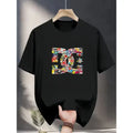 Summer men's and women's sporty casual style T-shirts, cool and breathable T-shirts, large-sized T-shirts for Europe and America