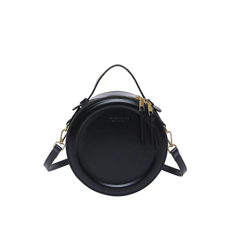 Women's Round Crossbody Bag New Arrival with Premium Texture High Quality PU Leather Fashion Shoulder Bag