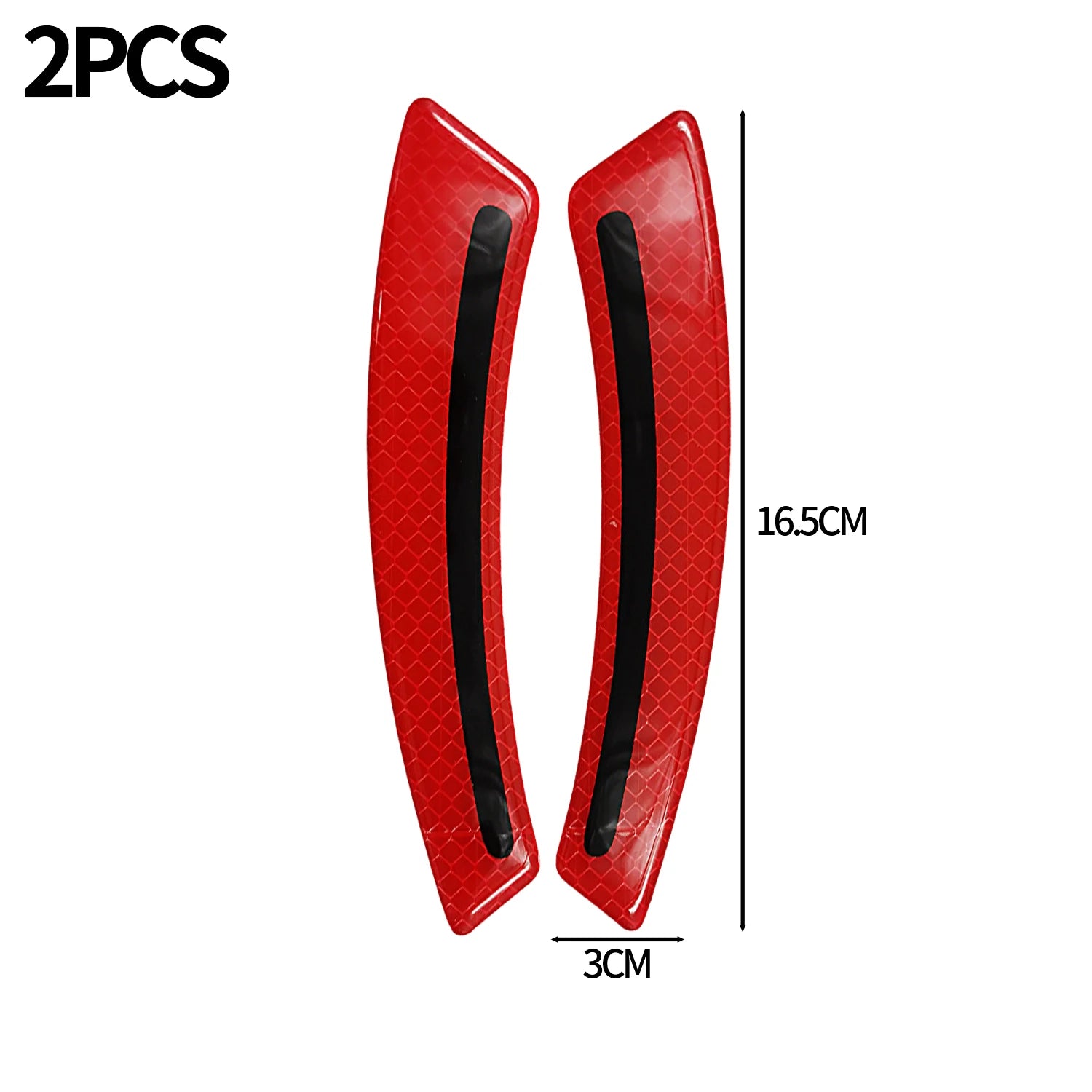2pcs Car Reflective Decorative Stickers Anti-collision Strip Wheelbrow Protection Sticker Night Driving Safety Warning Stickers
