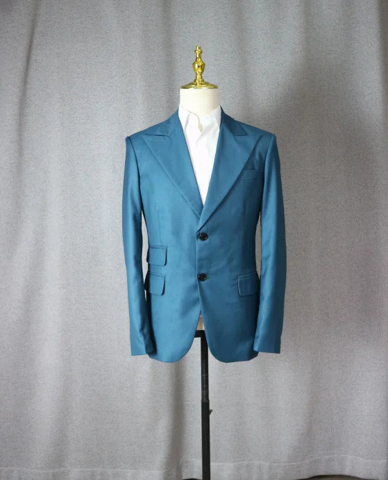 Men's Suits Mens Suit 2 Pieces Causal Slim Fit Prom Noble Champagne Grey Blazer Formal Business For Wedding Groom Tuxedos