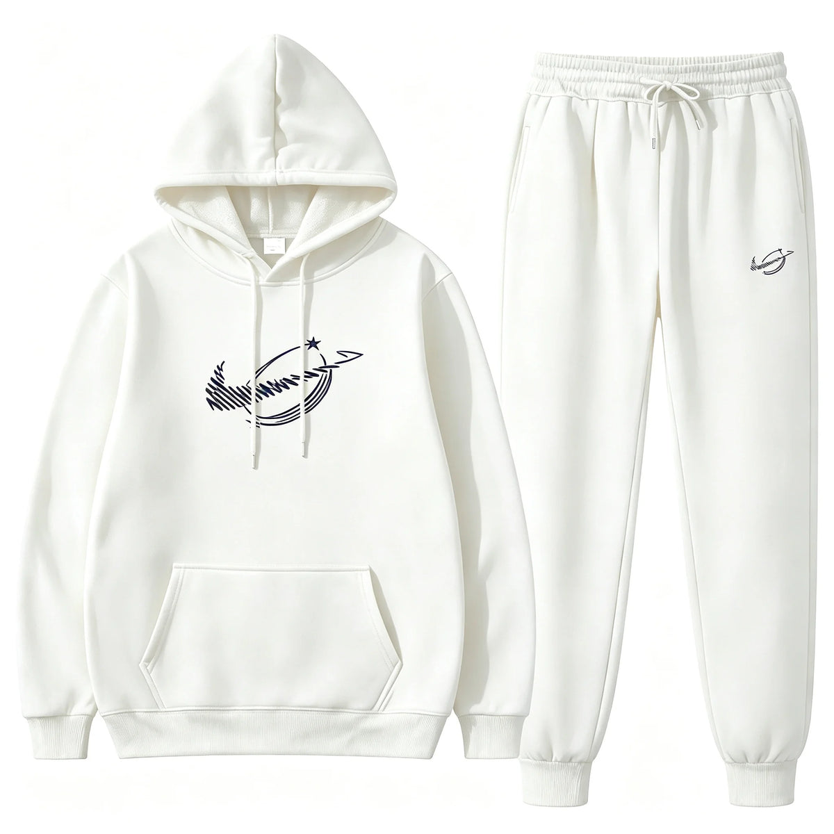 Men Autumn Winter Hooded Tracksuit 2Pcs Casual Sportswear Long Sleeve Hoodie & Jogger Sweatpants Sports hooded sweatshirt set