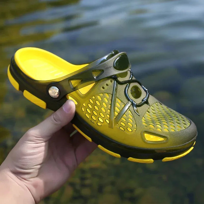 Fashion Slippers Casual Sandals Breathable Non-slip Comfortable Beach Shoes High Quality Home Slippers Outdoor Walking Male Shoe